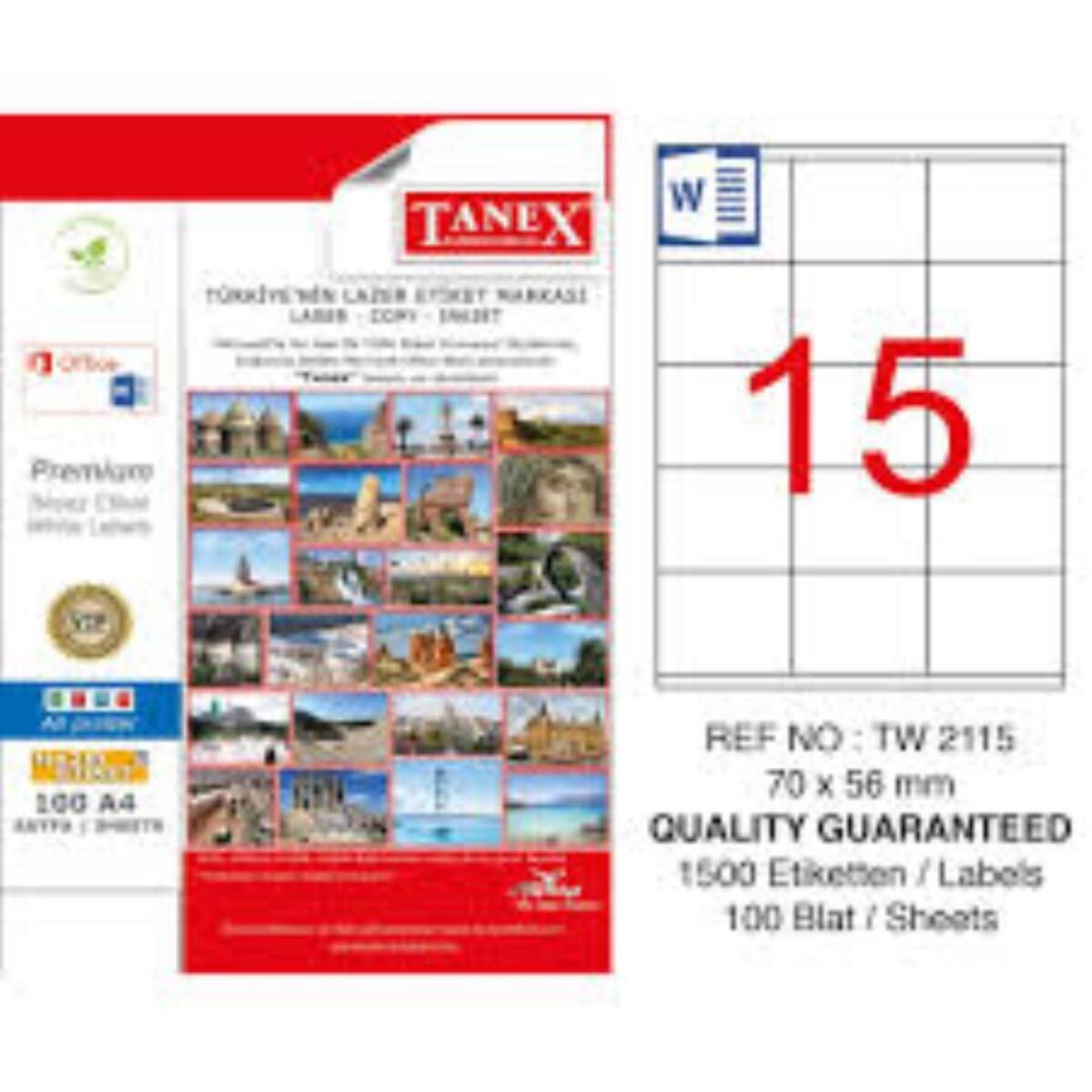 TANEX LAZER ETİKET 70x56 TW-2115