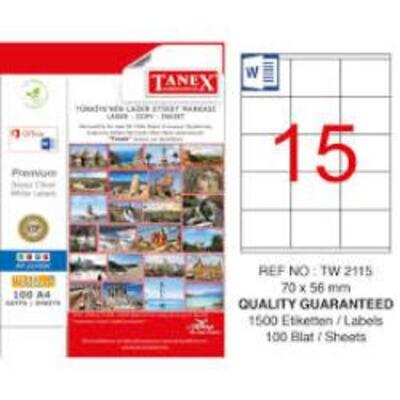 TANEX LAZER ETİKET 70x56 TW-2115