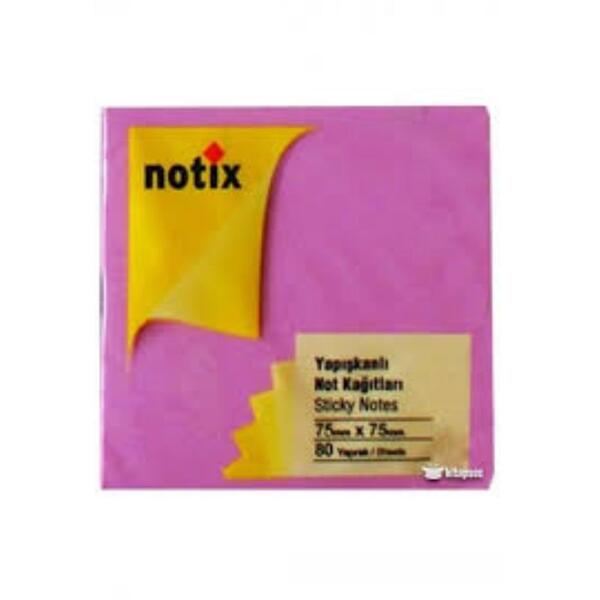 NOTİX YAPIŞKANLI NOT KAĞIDI 80YPR. 75x75 PEMBE