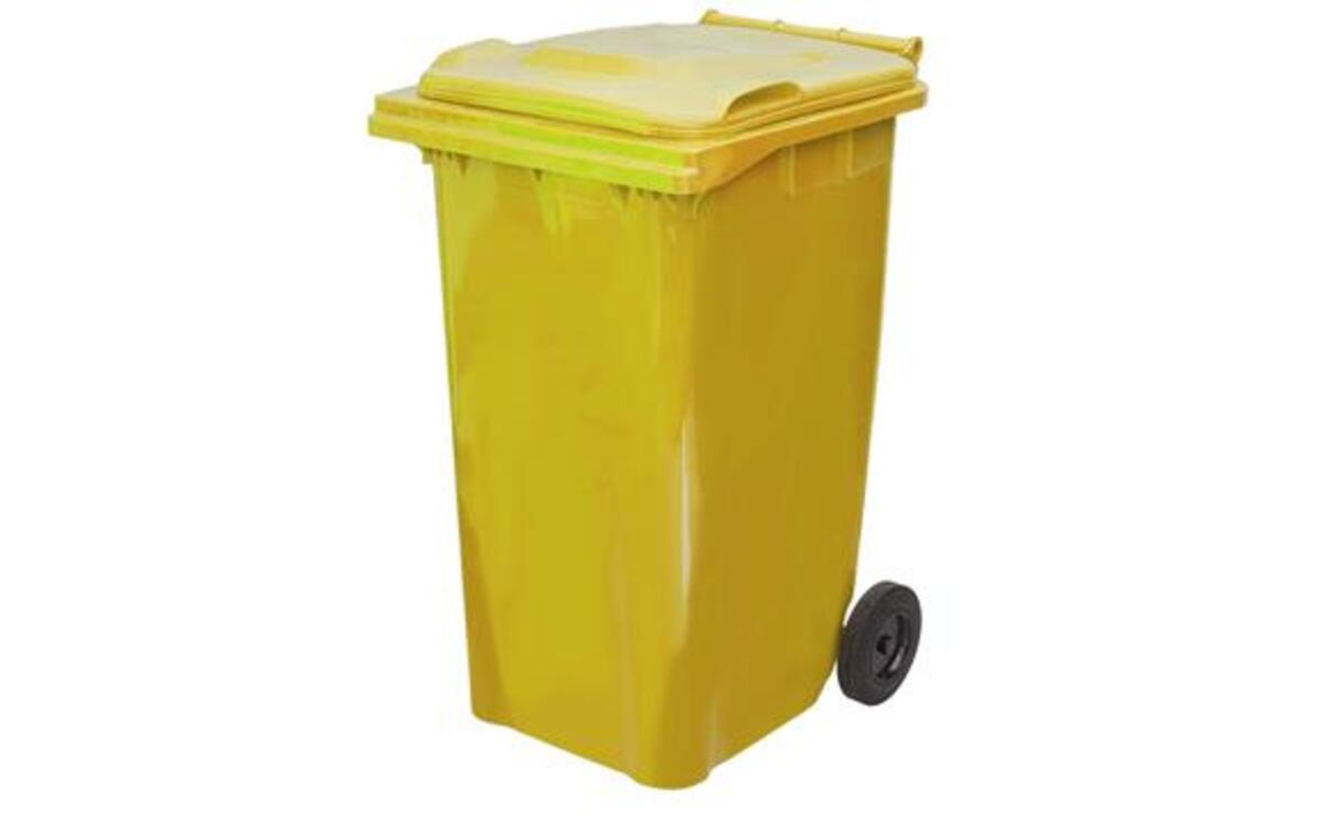 PLASTİK ÇÖP VE ATIK KONTEYNERİ 240LT SARI
