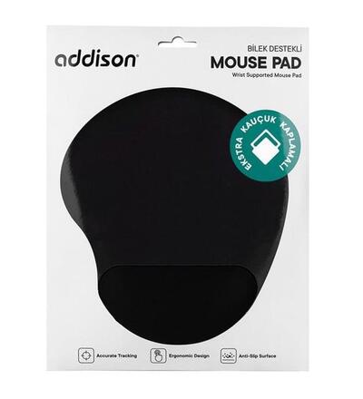 ADDİSON MOUSE PAD BİLEK DESTEKLİ SİYAH