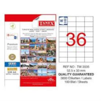 TANEX LAZER ETİKET 52,5x33 TW-2035