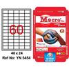 ETKİN YN5454 LASER ETİKET 60 LI 40x24