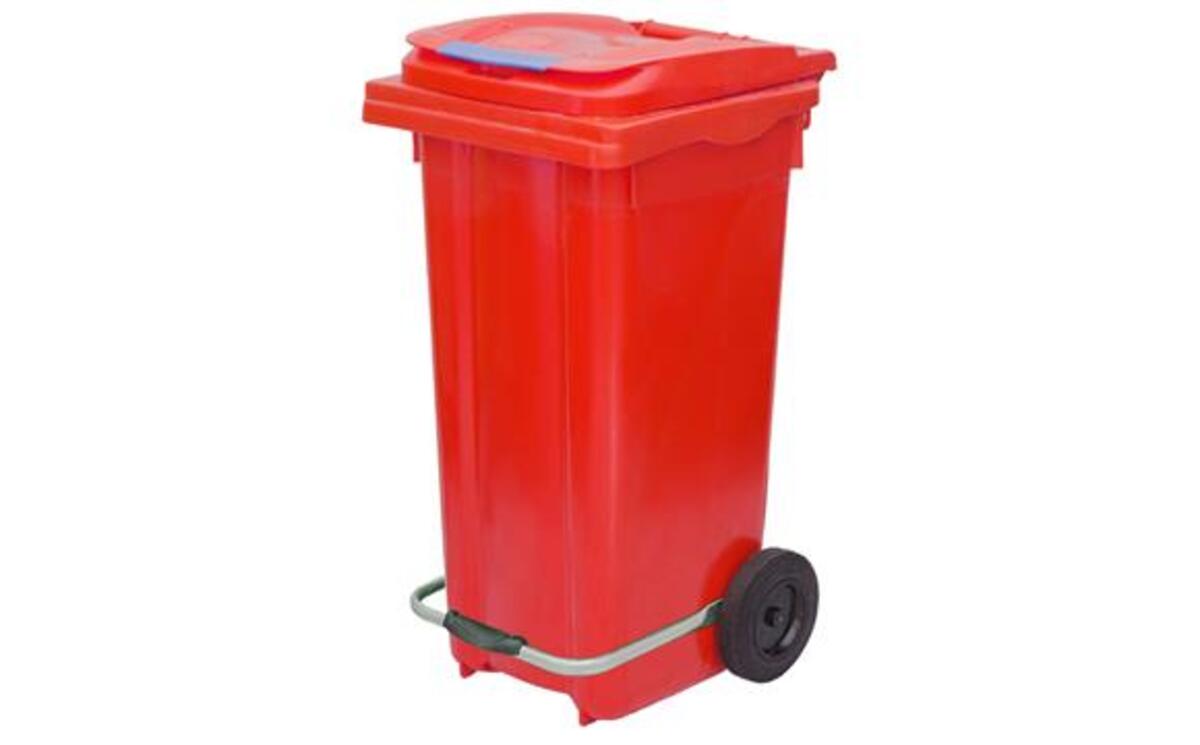 PLASTİK ÇÖP KONTEYNERİ 120LT PEDALLI