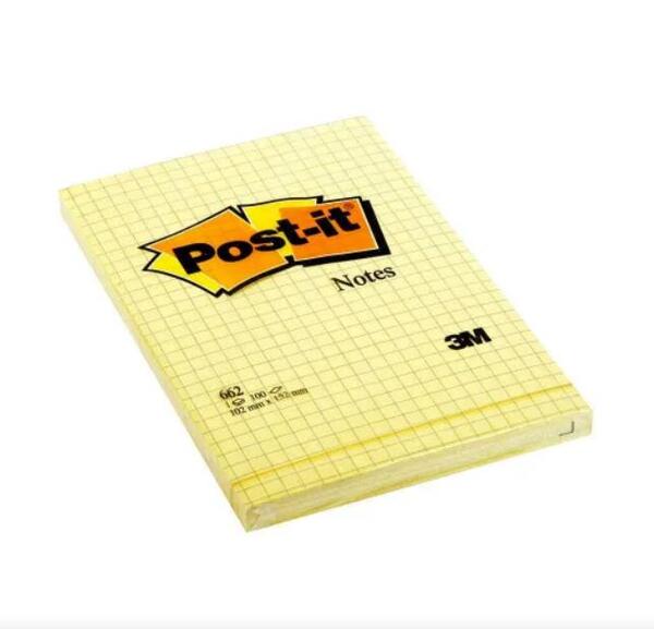 POST-İT BLOKNOT 102x152 KARELİ SARI 100YPR.