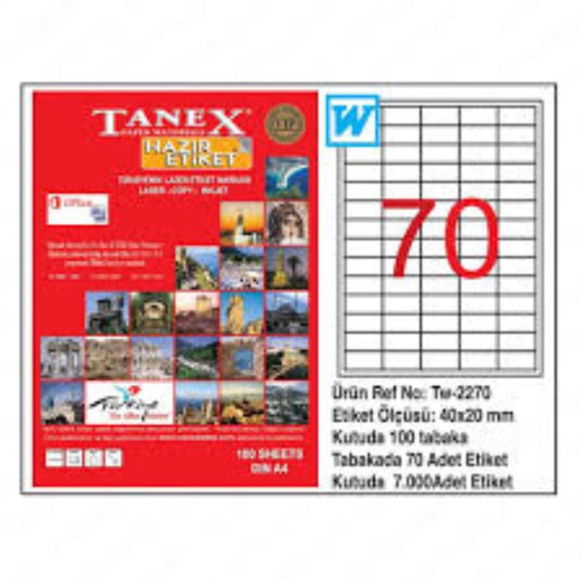 TANEX LAZER ETİKET 40x20 TW-2270