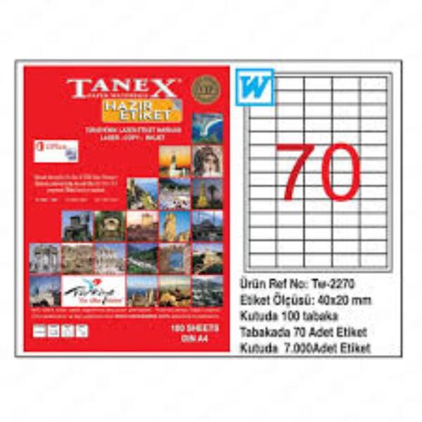 TANEX LAZER ETİKET 40x20 TW-2270