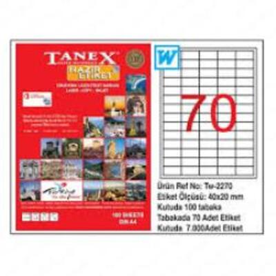 TANEX LAZER ETİKET 40x20 TW-2270