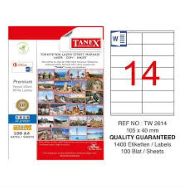 TANEX LAZER ETİKET 105x40 TW-2614