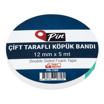 PİN ÇİFT TARAFLI KÖPÜK BANT 12x5