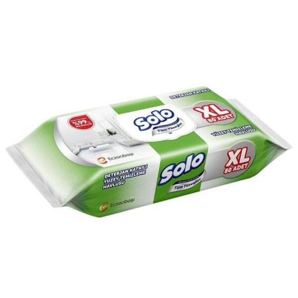 SOLO YÜZEY TEMZİLİK HAVLUSU XL 80Lİ