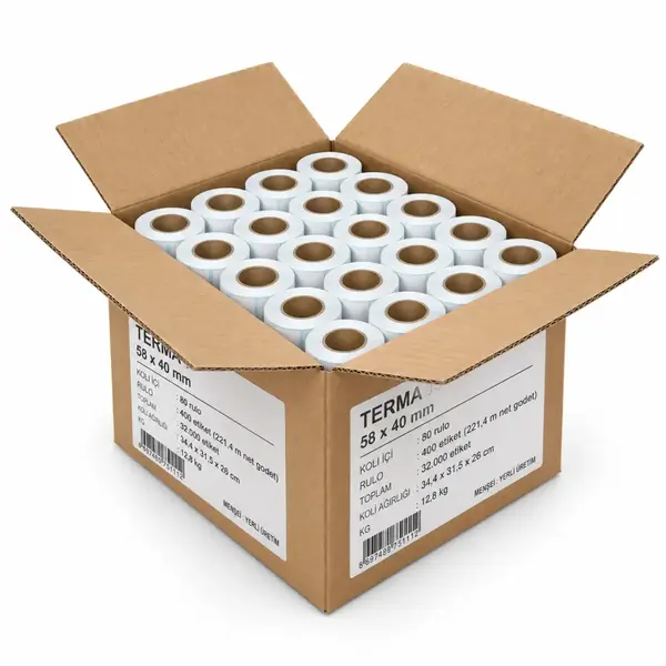 TERMAL ETİKET 500LÜ 40x58 48 ADET
