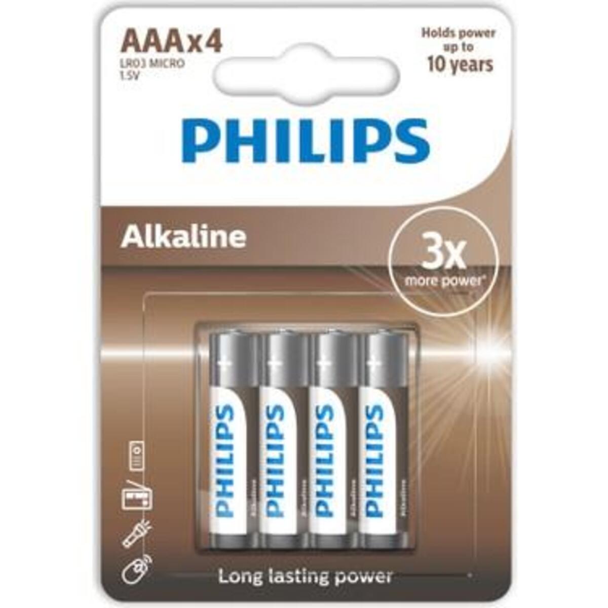 PHILIPS ALKALİN AAA LR3 İNCE KALEM PİL