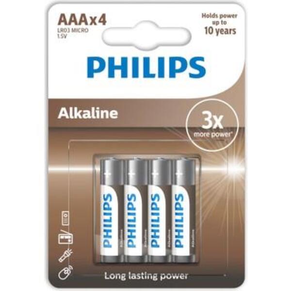 PHILIPS ALKALİN AAA LR3 İNCE KALEM PİL