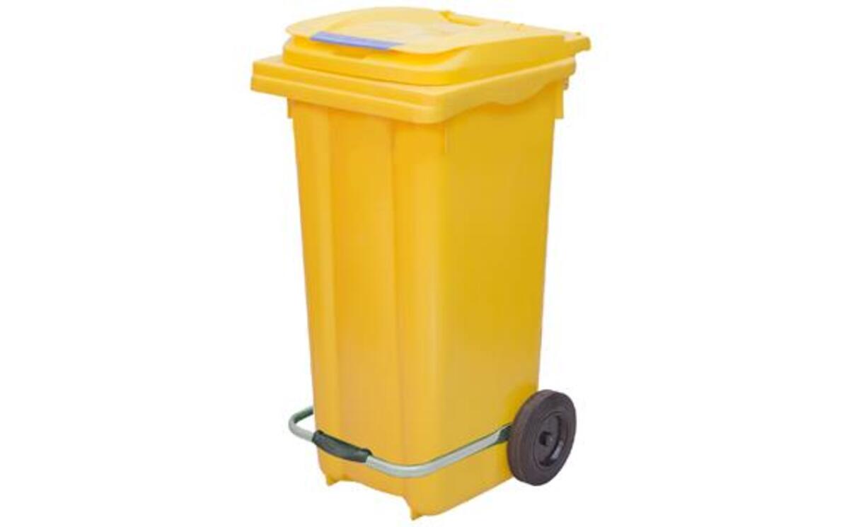 PLASTİK ÇÖP KONTEYNERİ 120LT PEDALLI