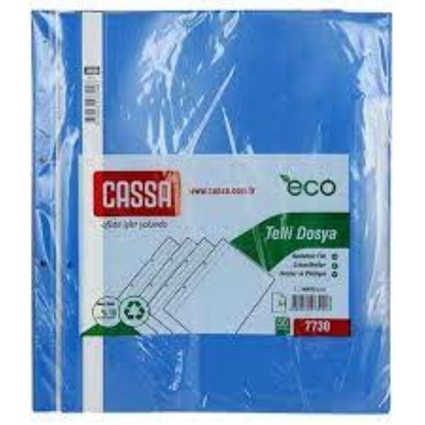 CASSA TELLİ DOSYA A4 MAVİ 50Lİ