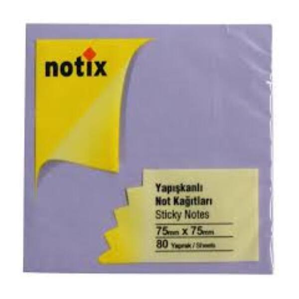NOTİX YAPIŞKANLI NOT KAĞIDI 80YPR. 75x75