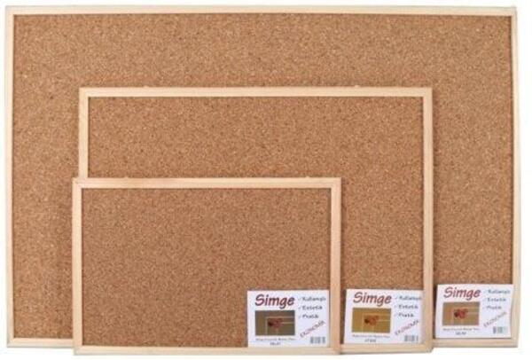 SİMGE MANTAR PANO AHŞAP ÇERÇEVE 60x90