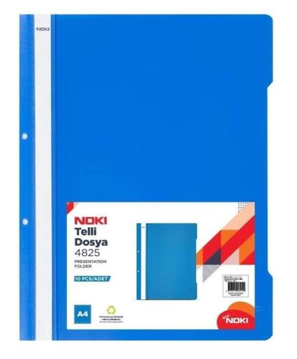 NOKİ TELLİ DOSYA A4 MAVİ 50Lİ