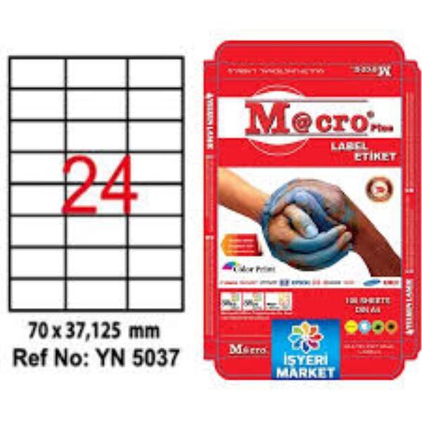 ETKİN YN5712 LASER ETİKET 14 LÜ 105x42,69