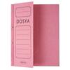 YARIM KAPAKLI KARTON DOSYA PEMBE