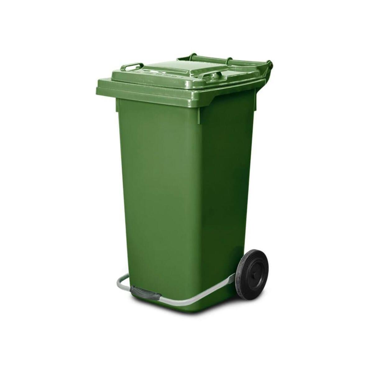 PLASTİK ÇÖP KONTEYNERİ 120LT PEDALLI